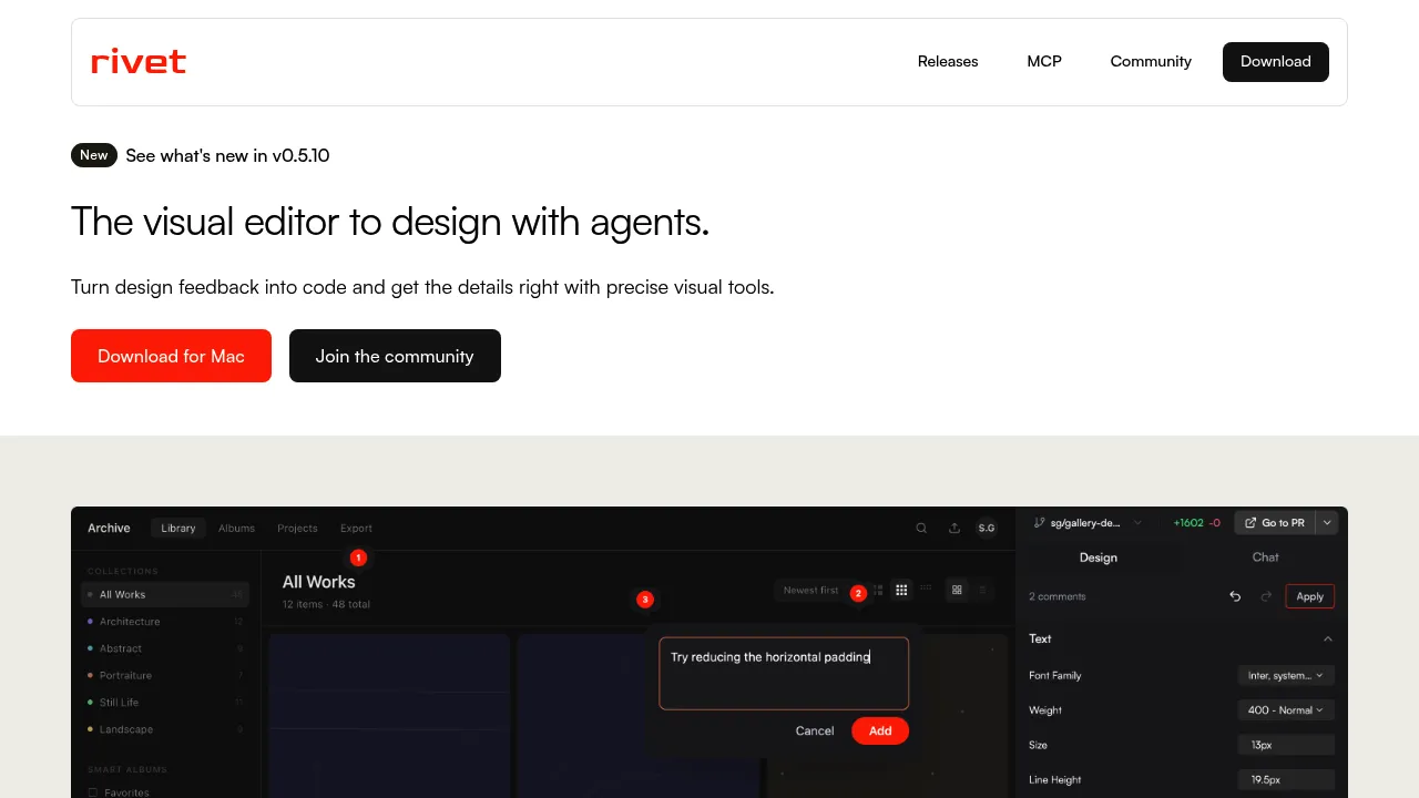 Rivet screenshot
