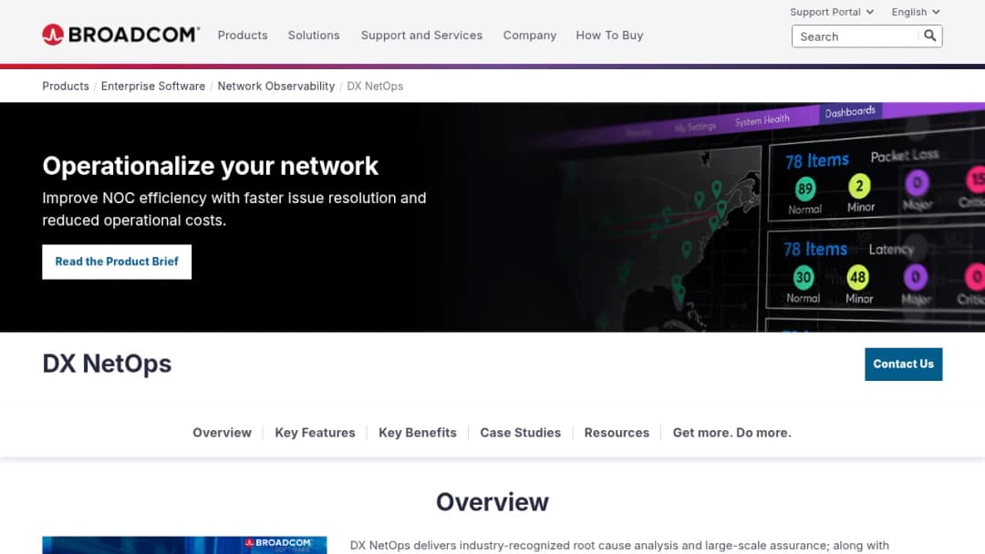 Broadcom DX NetOps screenshot