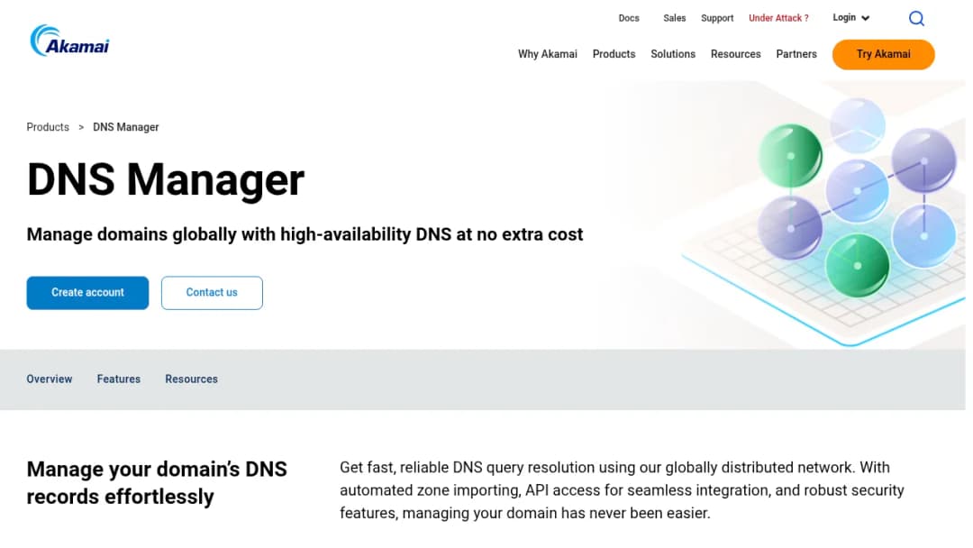 Akamai DNS Manager screenshot