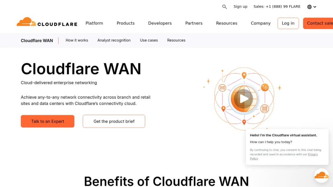 Cloudflare Magic WAN screenshot