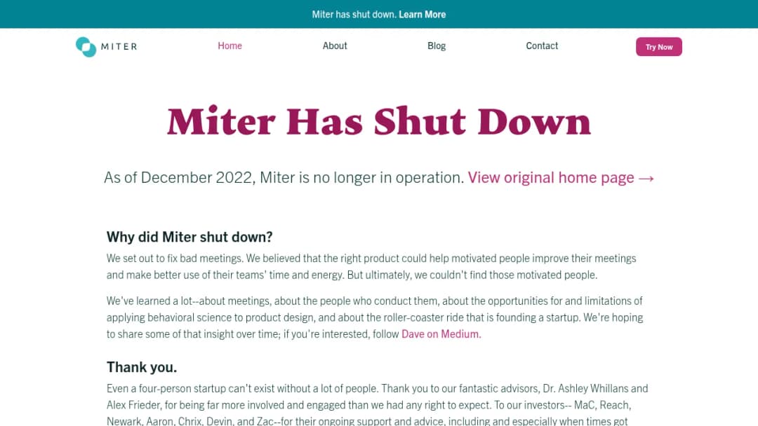 Miter screenshot