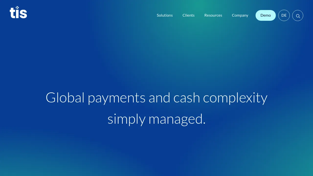 Treasury Intelligence Solutions (TIS) screenshot