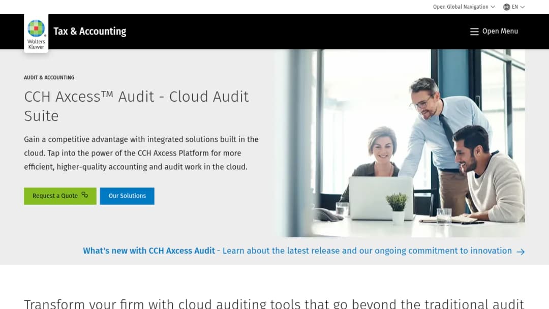 Wolters Kluwer CCH Axcess™ Audit - Cloud Audit Suite screenshot