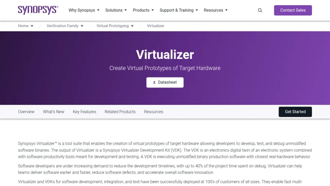 Synopsys Virtualizer screenshot