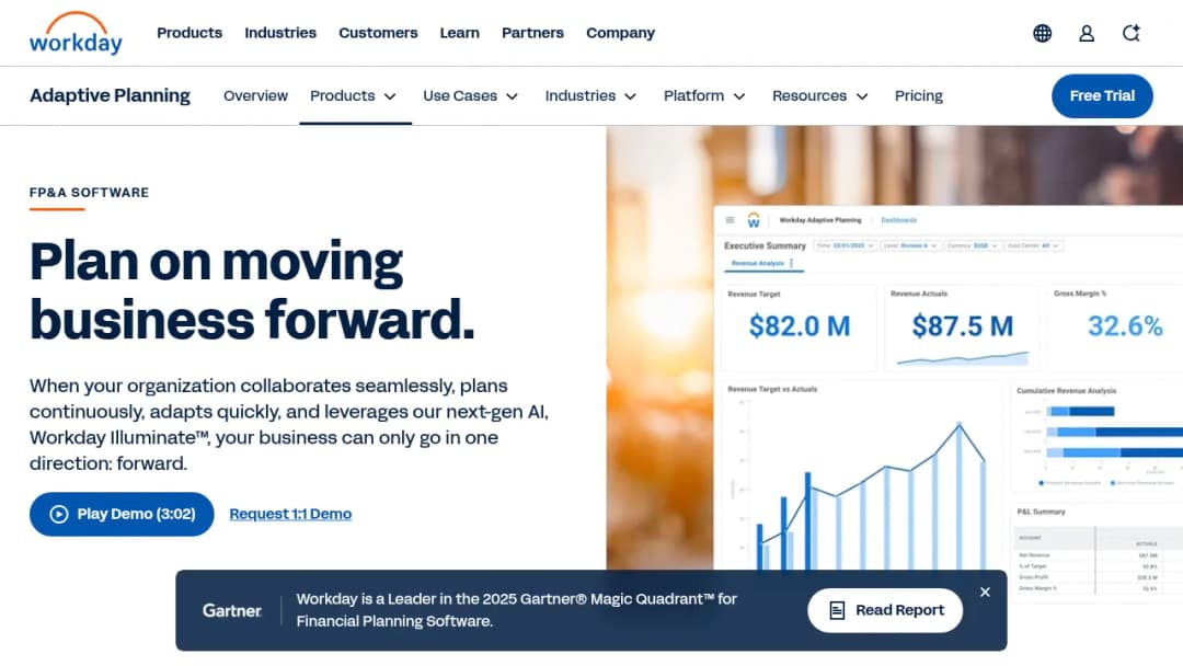 Workday Financial Planning screenshot