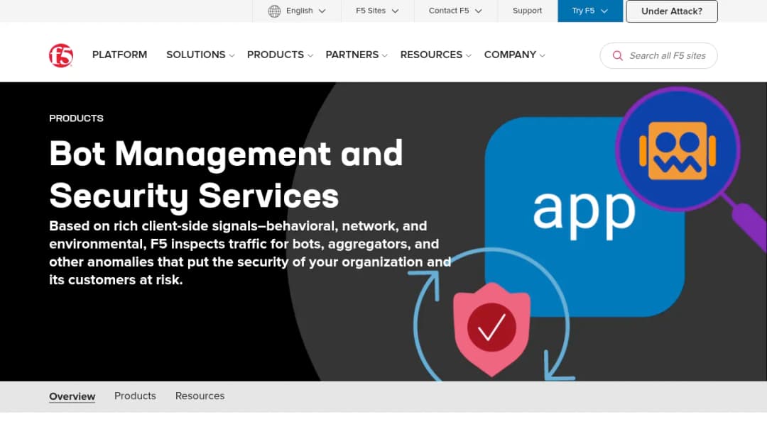 F5 Bot management and security screenshot