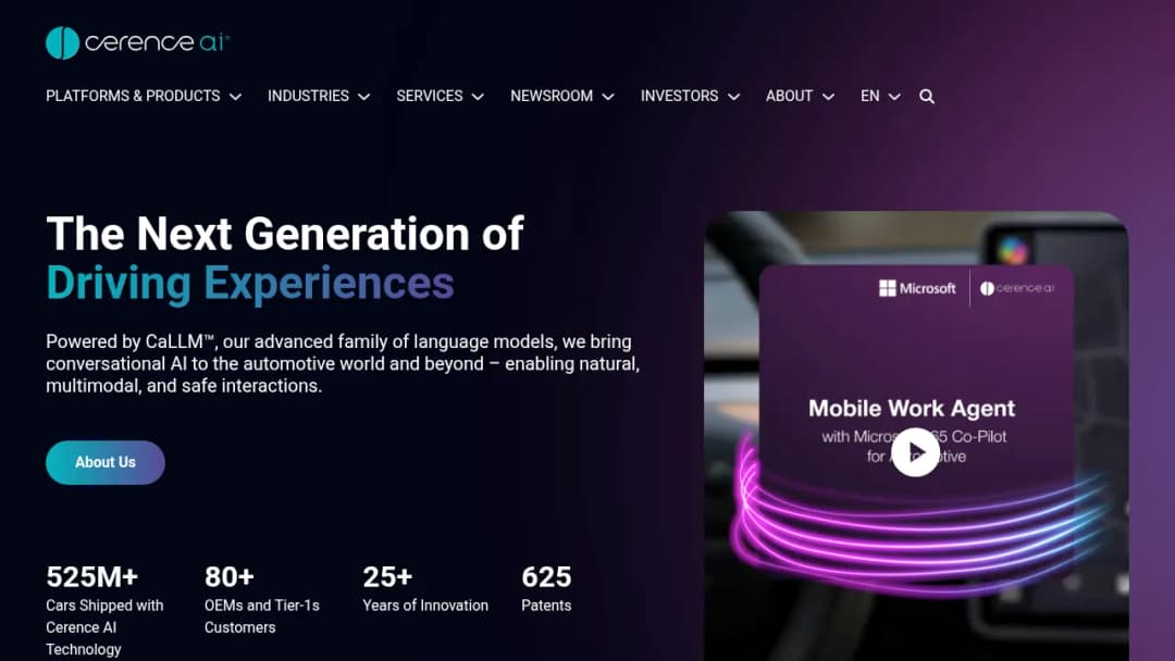 Cerence Inc. screenshot