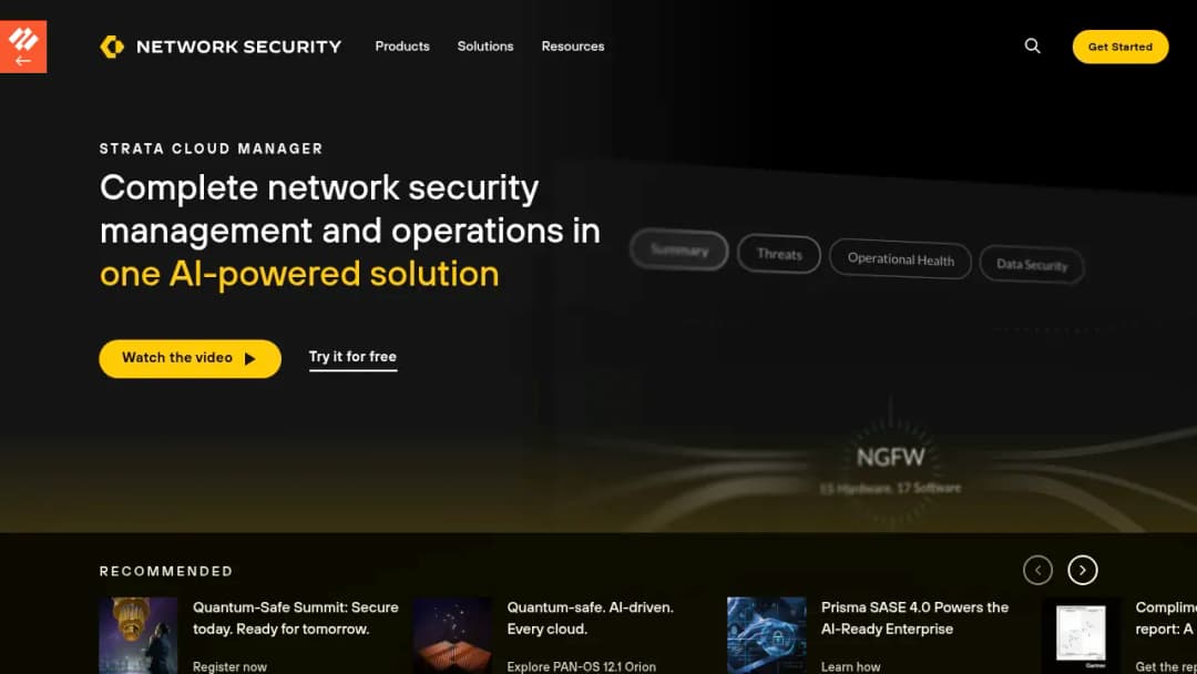 Palo Alto Networks Strata Cloud Manager screenshot