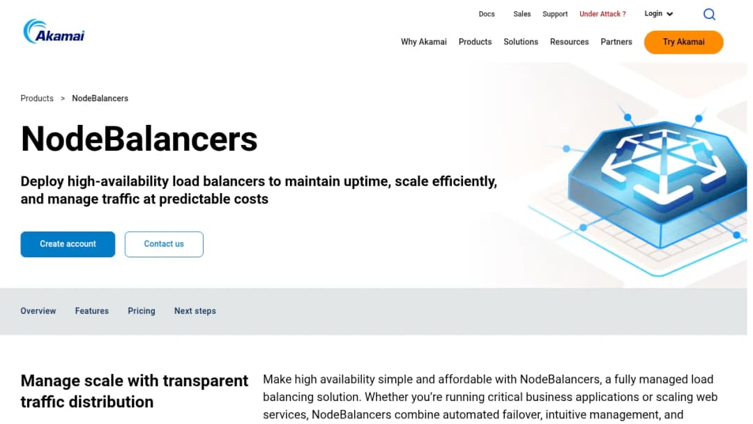 Akamai NodeBalancers screenshot