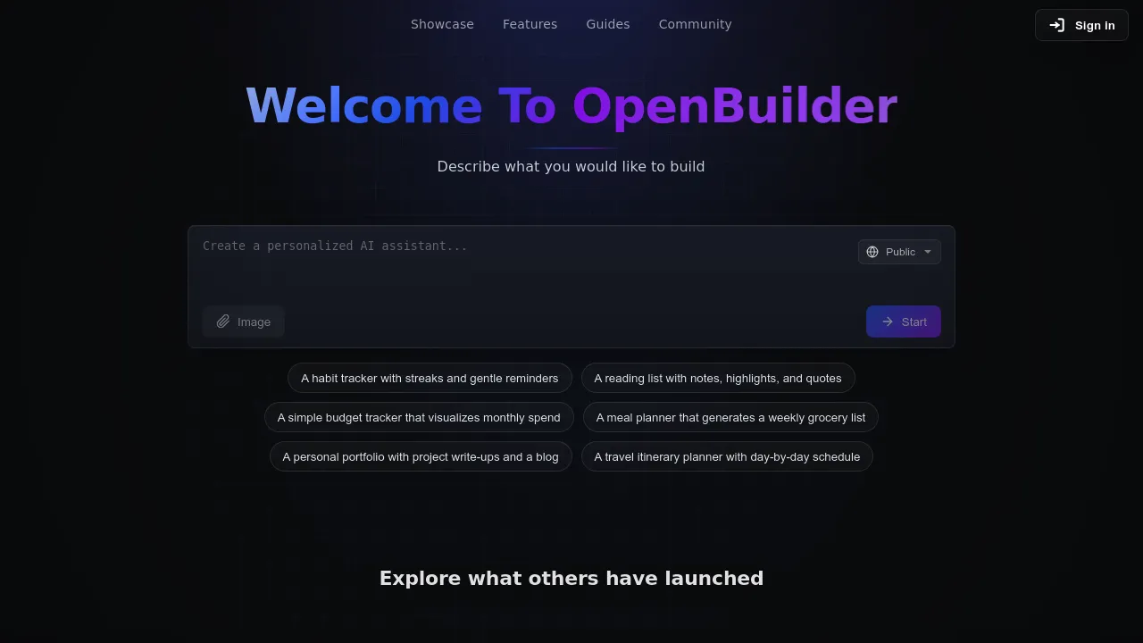 OpenBuilder screenshot