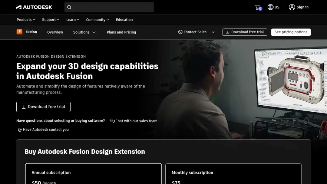 Autodesk Fusion Design Extension screenshot
