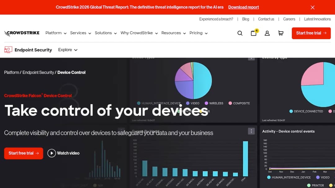 CrowdStrike Falcon Device Control screenshot