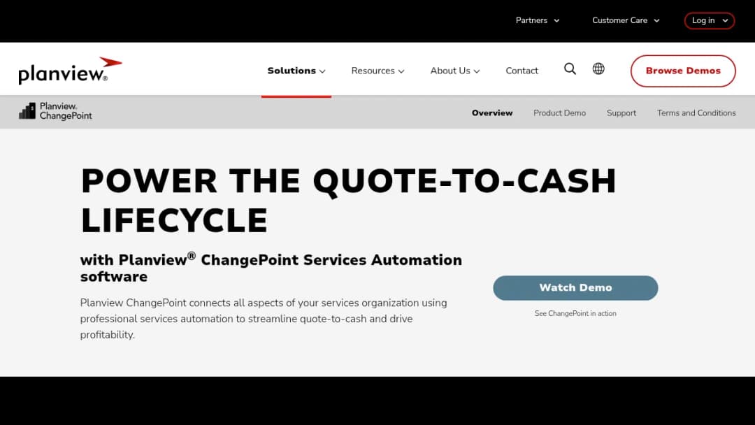 Planview® ChangePoint screenshot
