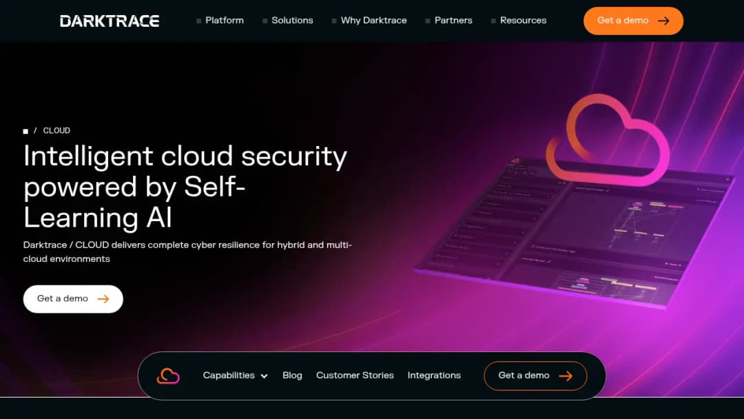 Darktrace CLOUD screenshot