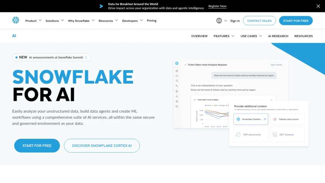 Snowflake AI screenshot