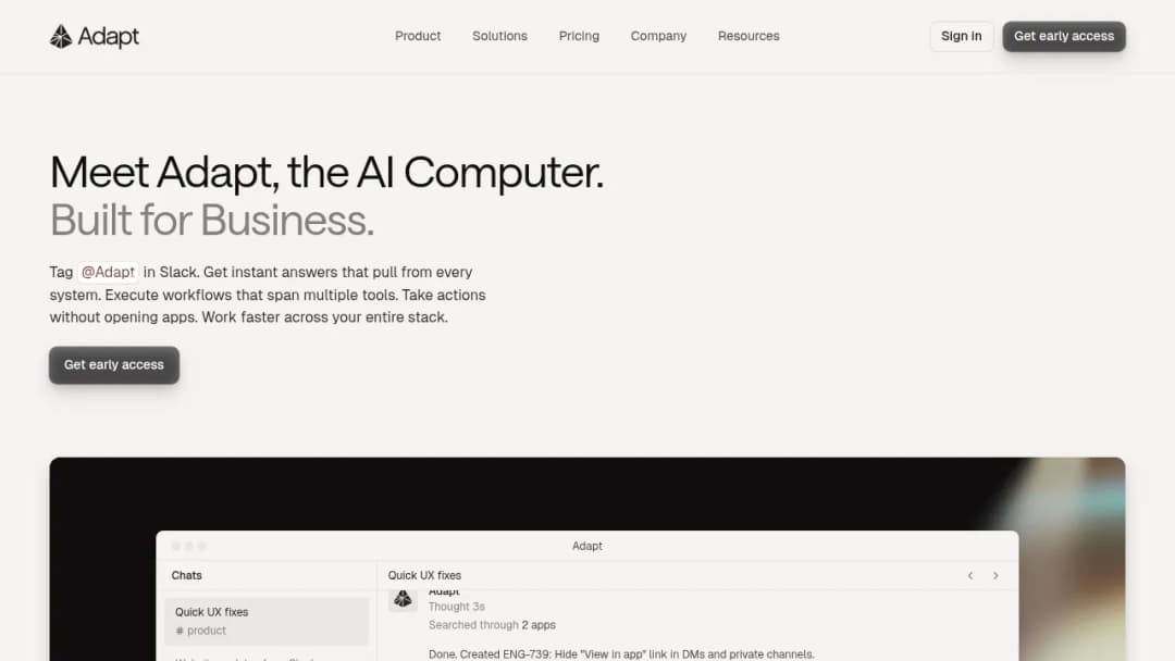 Adapt screenshot