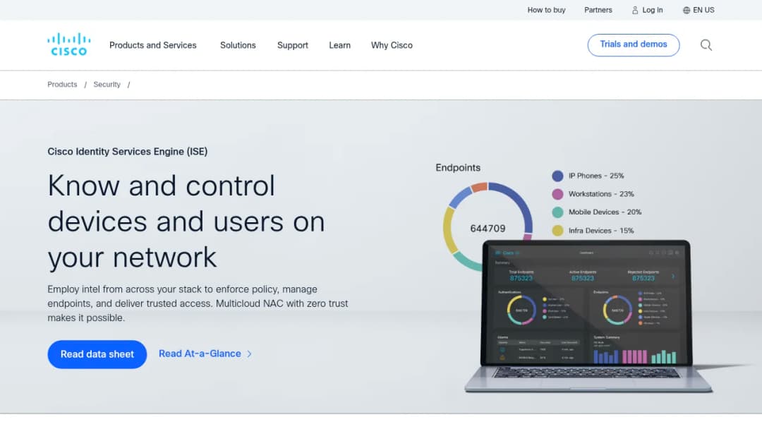 Cisco Identity Services Engine screenshot