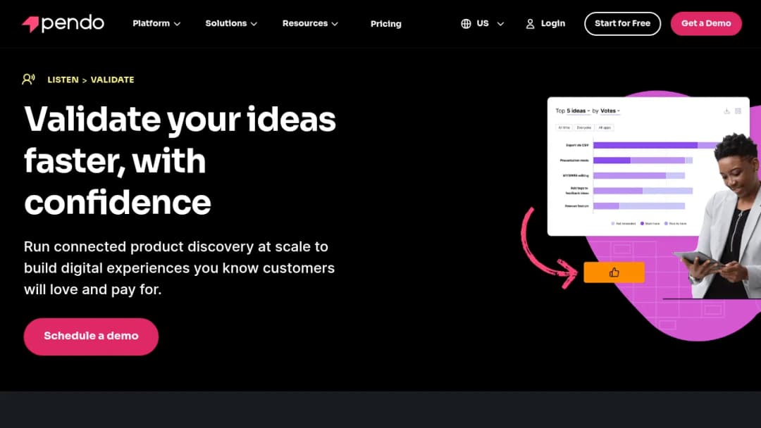 Pendo Validate screenshot