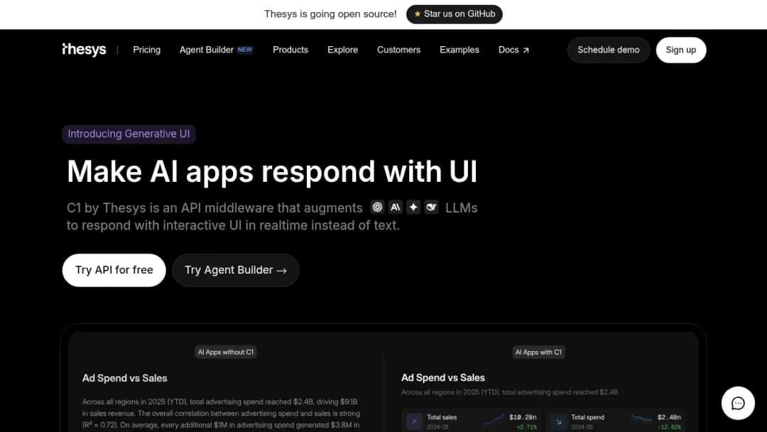 Thesys screenshot