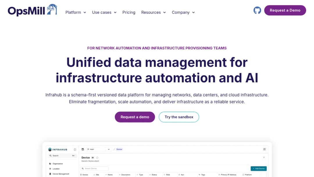 OpsMill screenshot