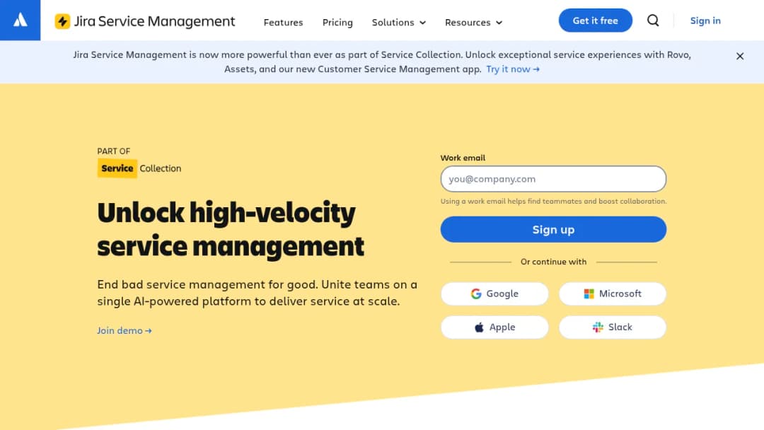 Atlassian Jira Service Management screenshot