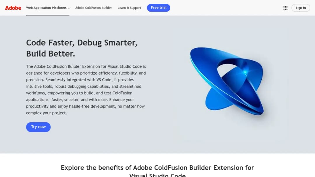 Adobe ColdFusion Builder screenshot
