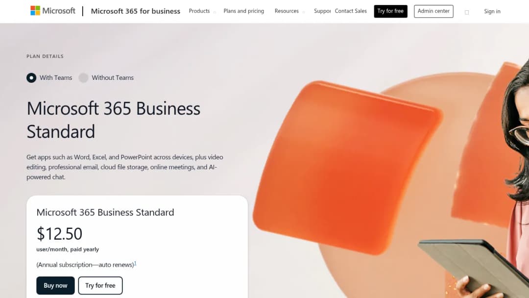Microsoft 365 Business Standard screenshot