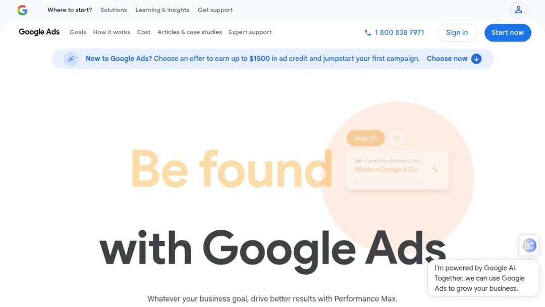 Google Ads screenshot