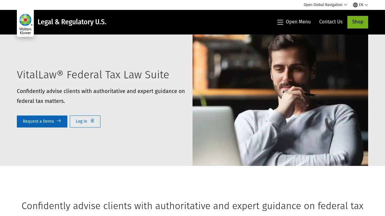 Wolters Kluwer VitalLaw® Federal Tax Law Suite screenshot