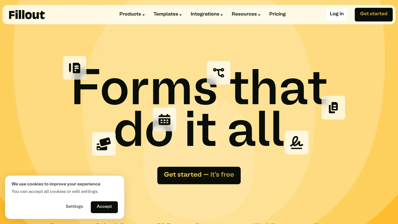 Fillout screenshot