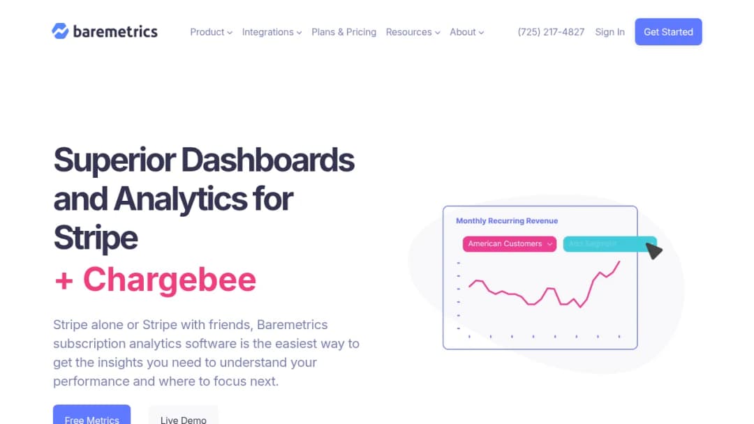 Baremetrics screenshot