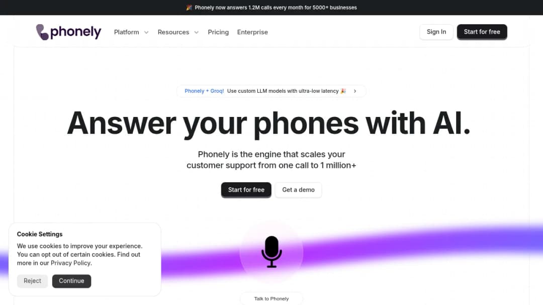 Phonely screenshot