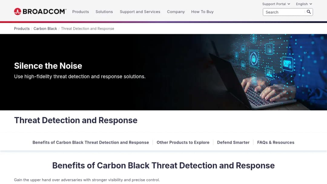Broadcom Carbon Black Threat Detection and Response screenshot
