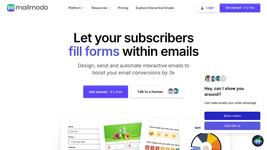 Mailmodo screenshot