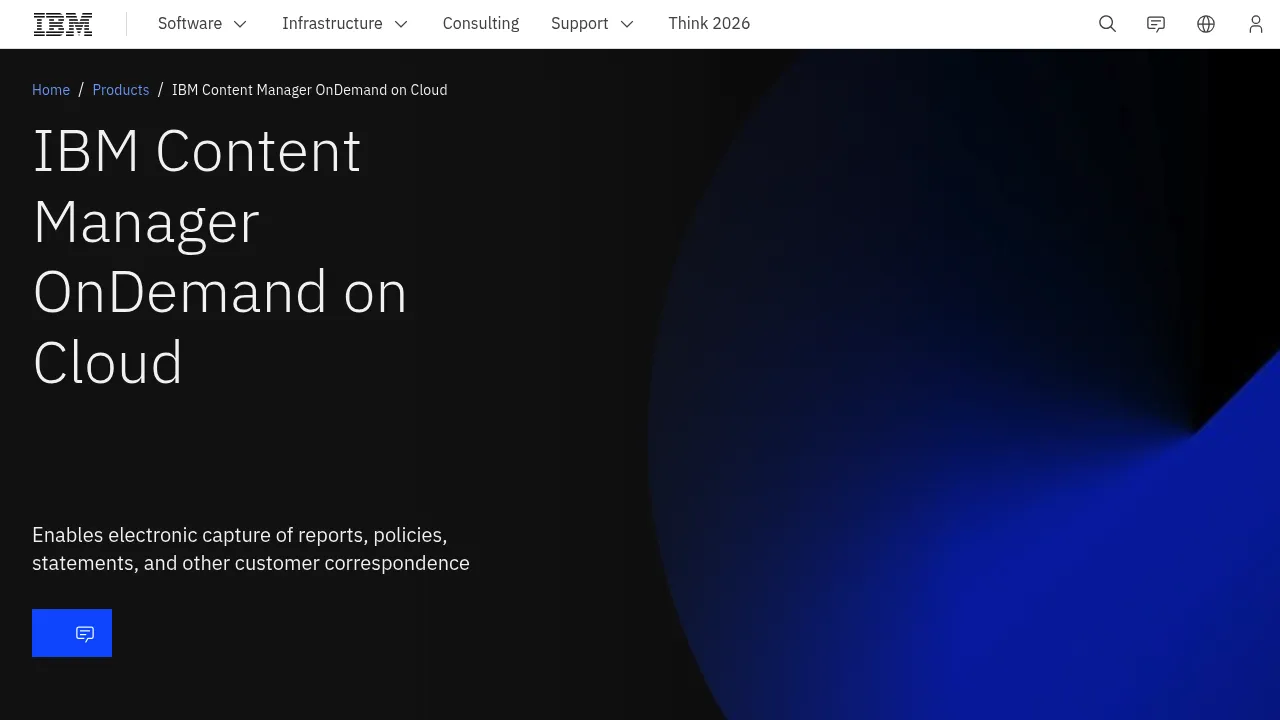 IBM Content Manager Ondemand on Cloud screenshot