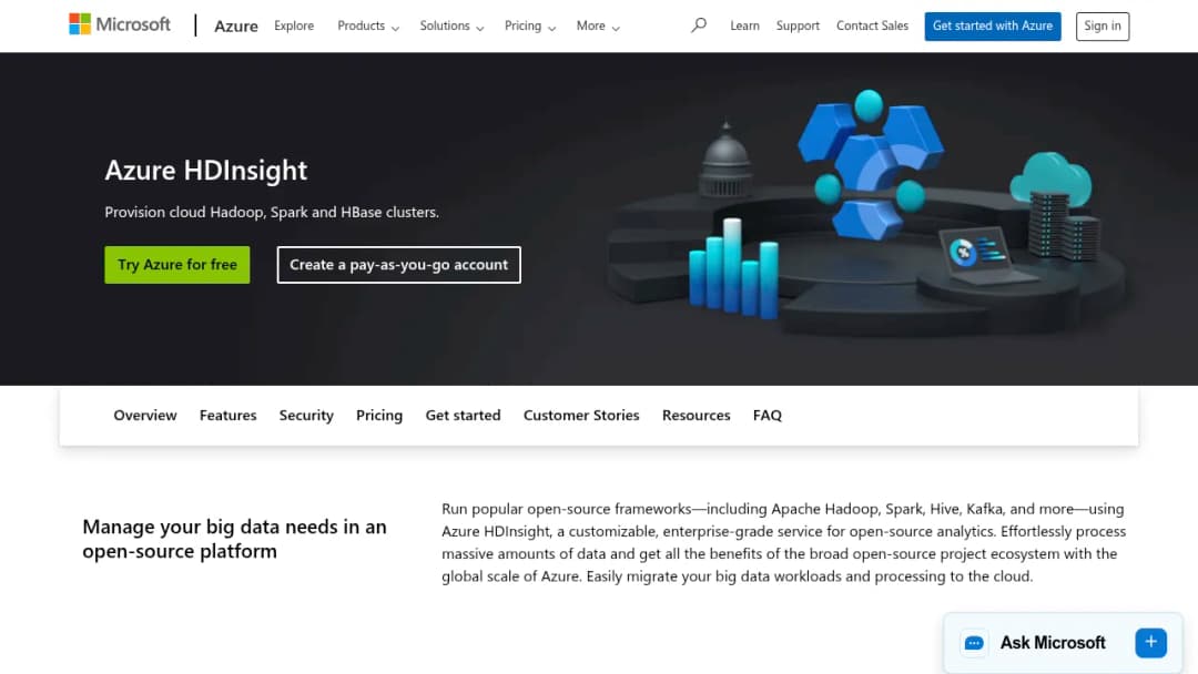 HDInsight screenshot