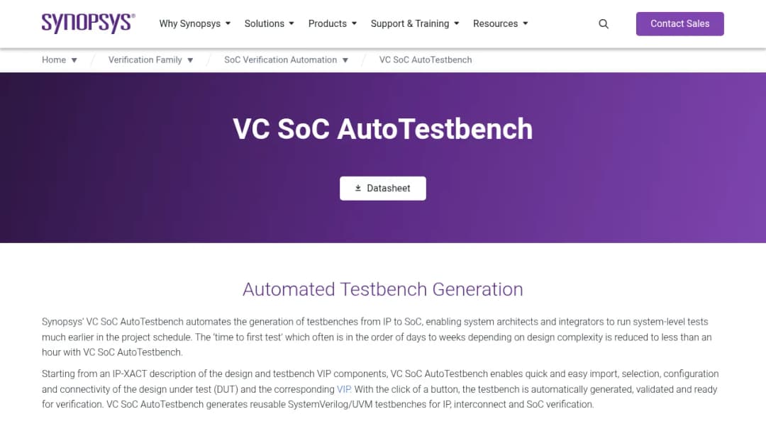 Synopsys VC AutoTestbench screenshot