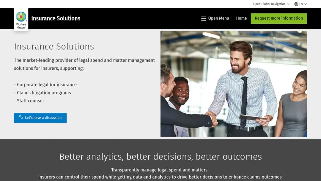 Wolters Kluwer Insurance Solutions screenshot