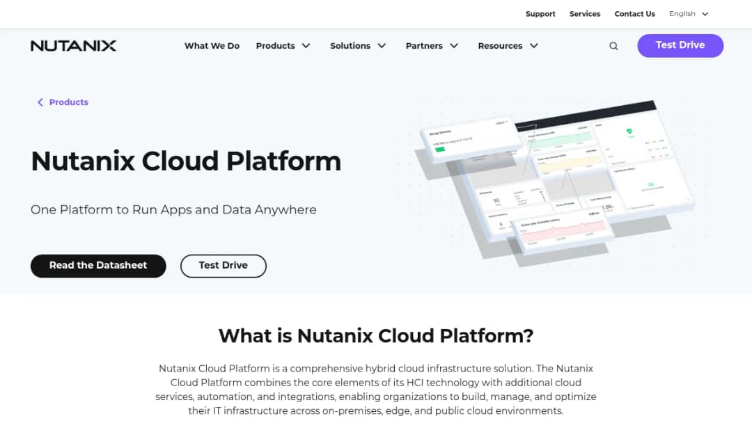 Nutanix Cloud Platform screenshot