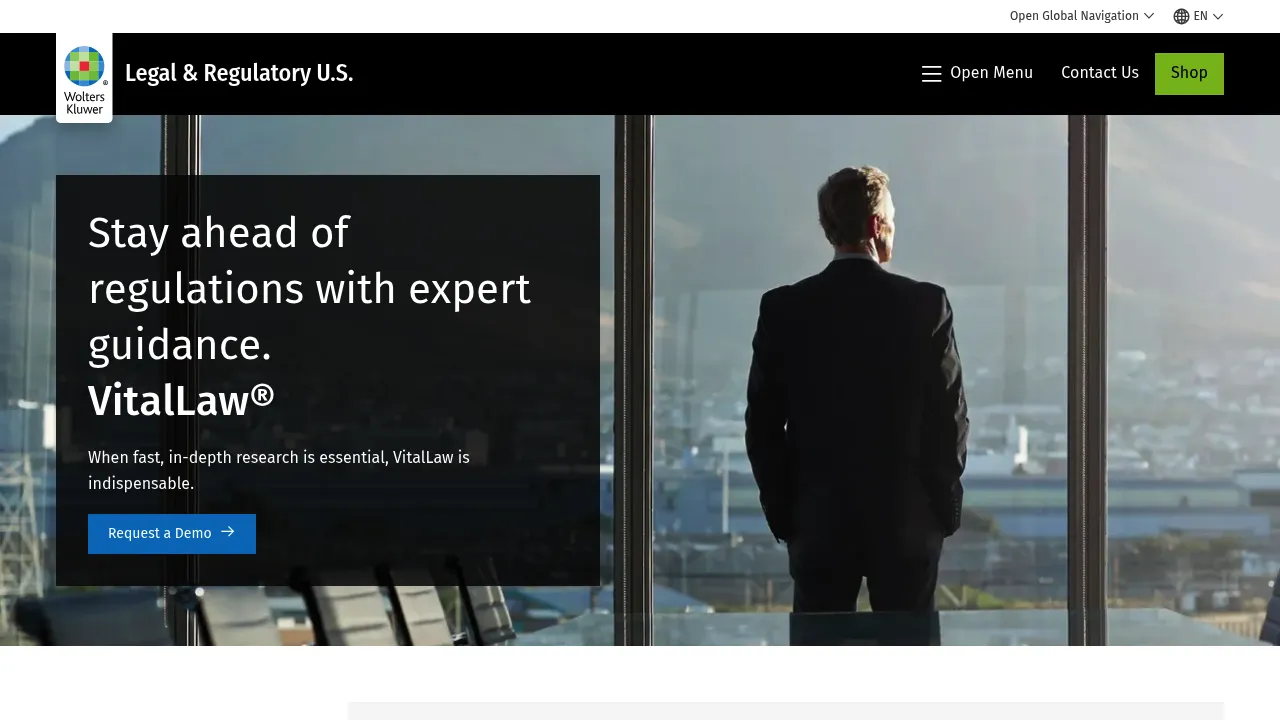 Wolters Kluwer VitalLaw® screenshot