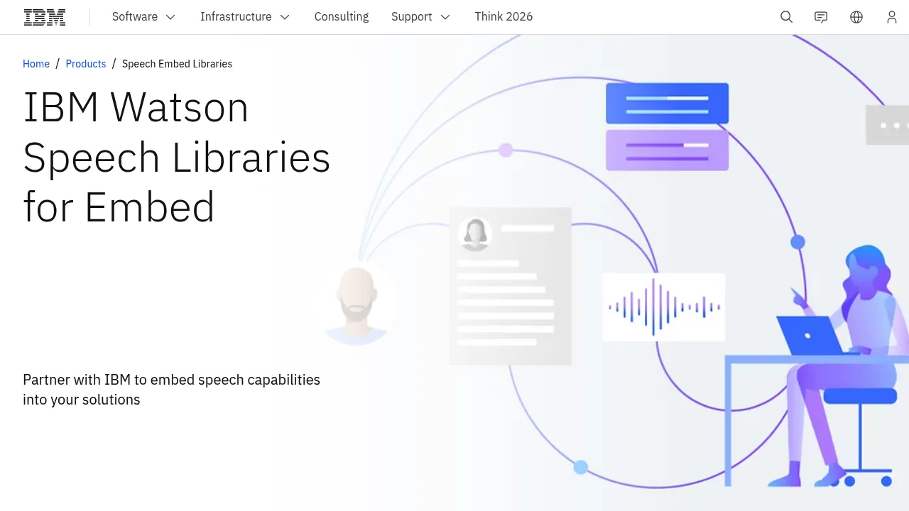 IBM Speech Embed Libraries screenshot