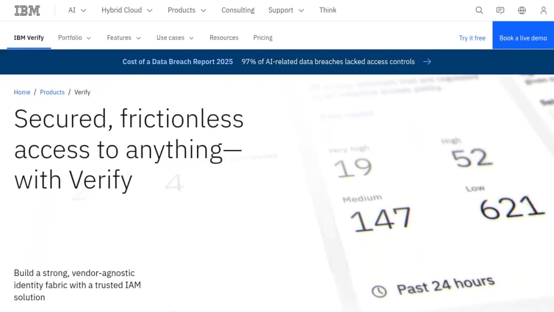 IBM Security Verify (IDaaS) screenshot