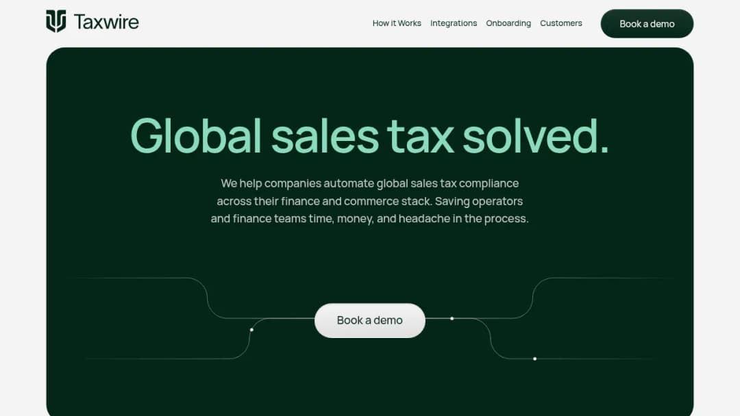 Taxwire screenshot