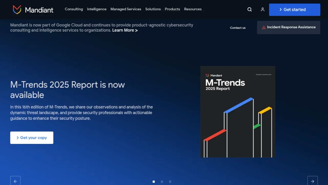 Mandiant (Google) screenshot
