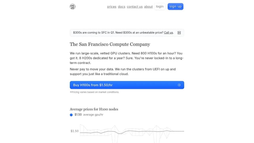 SF Compute screenshot
