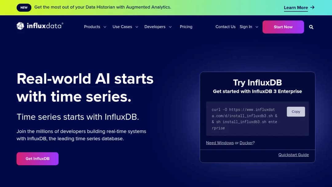 InfluxData screenshot