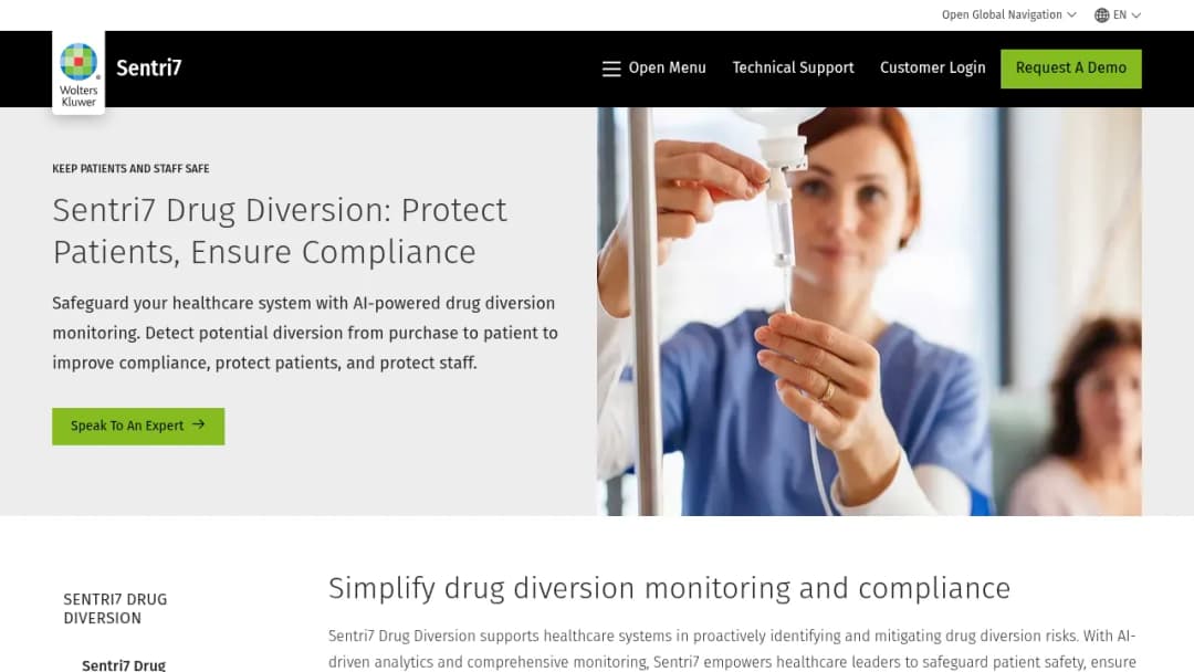 Wolters Kluwer Sentri7® Drug Diversion screenshot