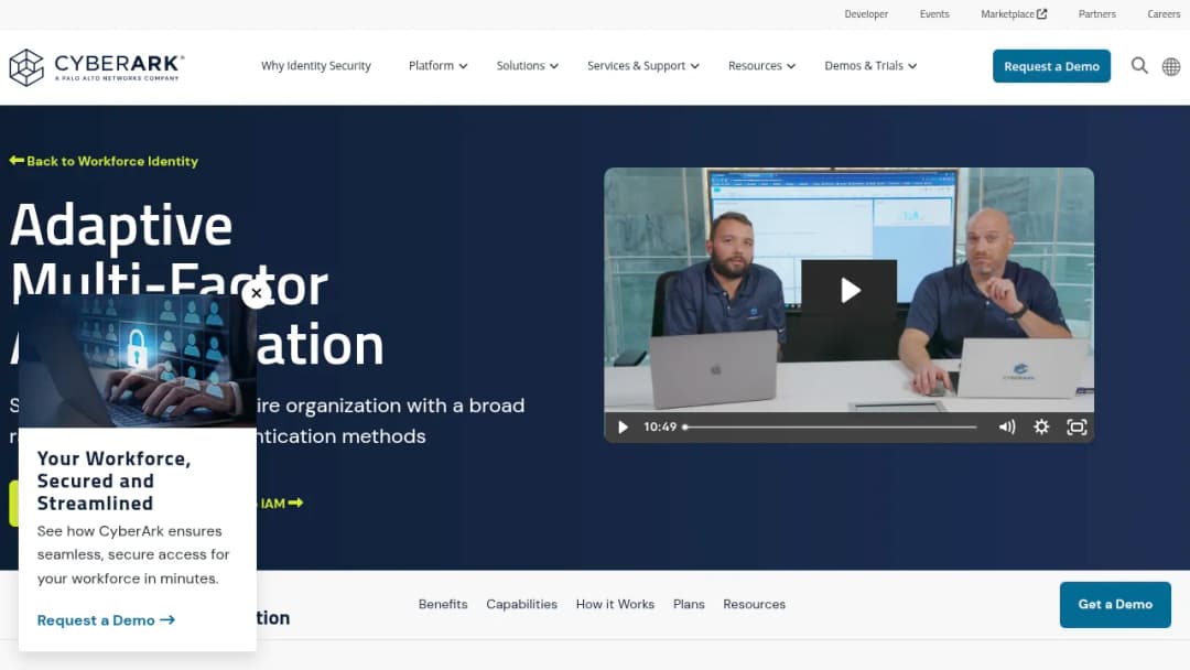 CyberArk Multi-Factor Authentication screenshot
