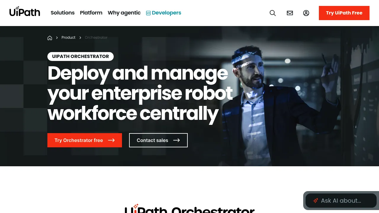 UiPath Orchestrator screenshot