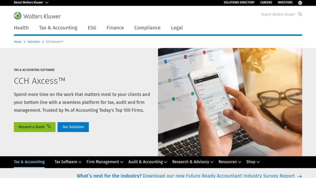 Wolters Kluwer (CCH) screenshot